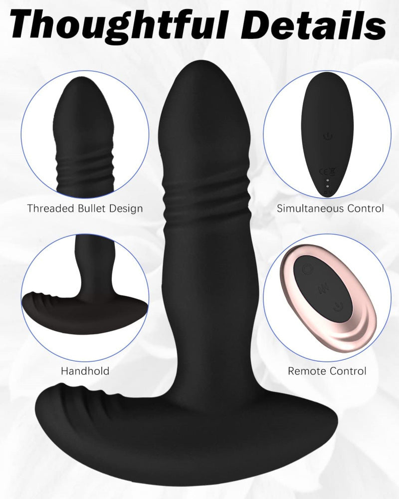 Butt Plug Retractable Vibrator