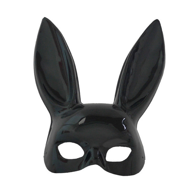 Fashion Black Rabbit Ear Half Face Mask